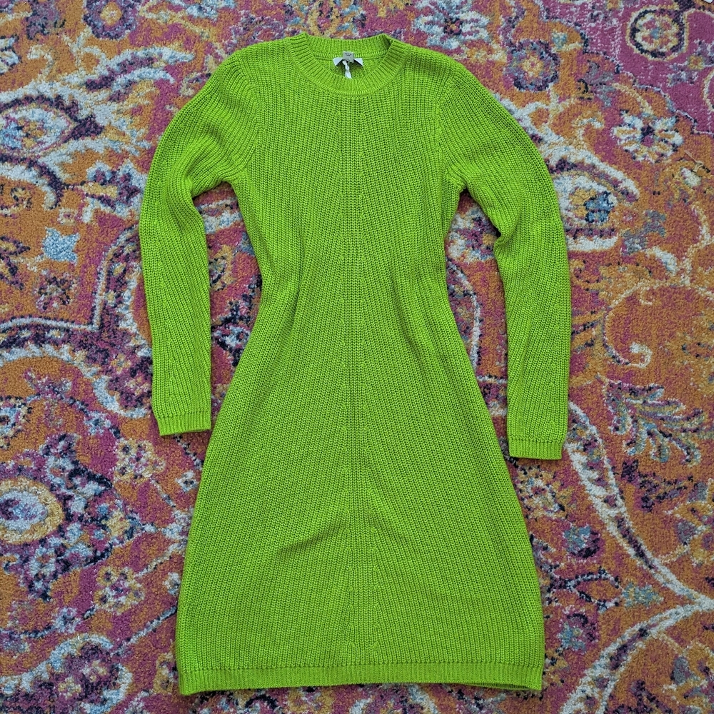 Victor Glemaud x Target neon green sweaterdress Medium - NWT